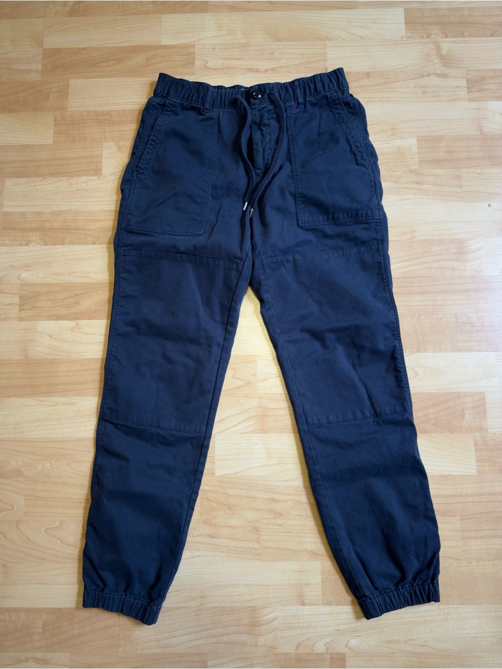 TODD SNYDER Men's Italian Stretch Cotton Jogger Fatigue Pants - XS (Navy) $198
